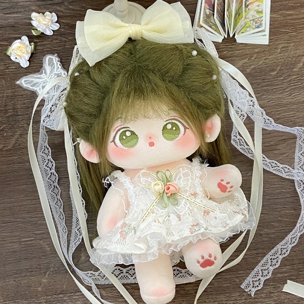 Ma Jiao 20cm コットンドール 甘いレースのドレス付き
