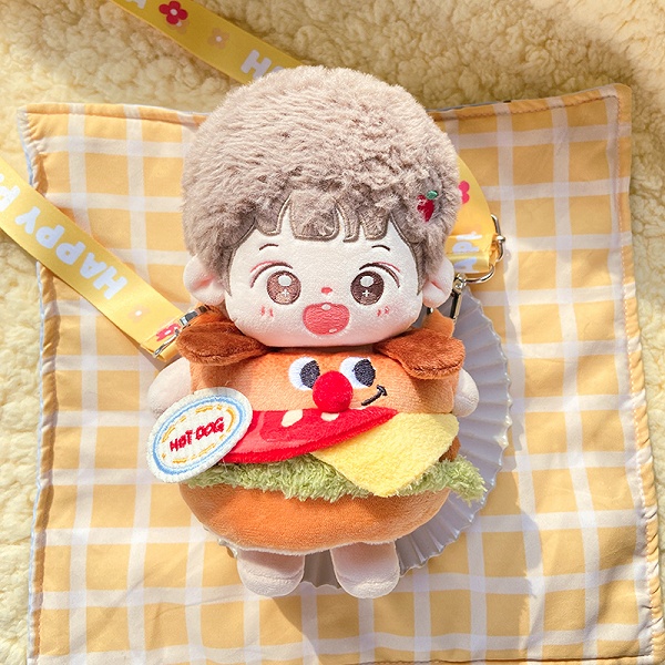 ぬいバッグ】【ぬい服】ハンバーガー型ぬいぐるみ用着ぐるみ