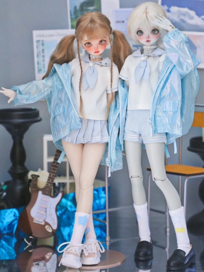 5 ピース イエロー セーラー服 ジャケット セット付き 1/4